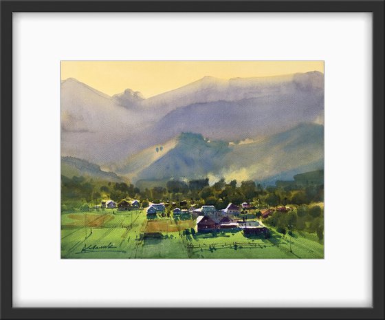 Warm evening. Carpathians