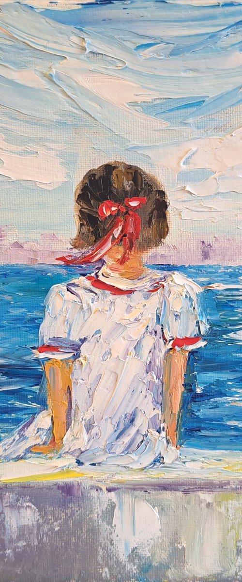 Girl and sea by Oksana Fedorova