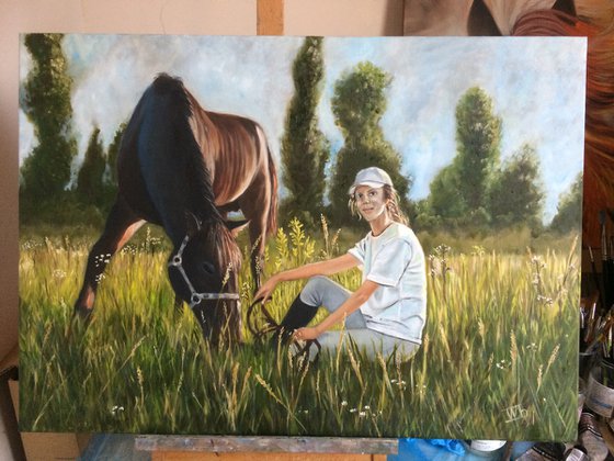 Girl with a horse