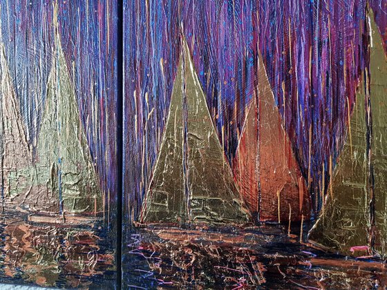 Golden Sails (diptych)