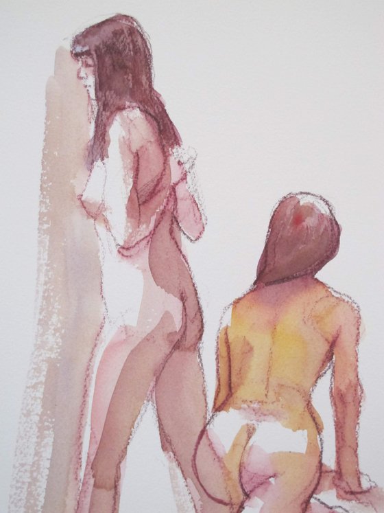 Female nude 2 poses