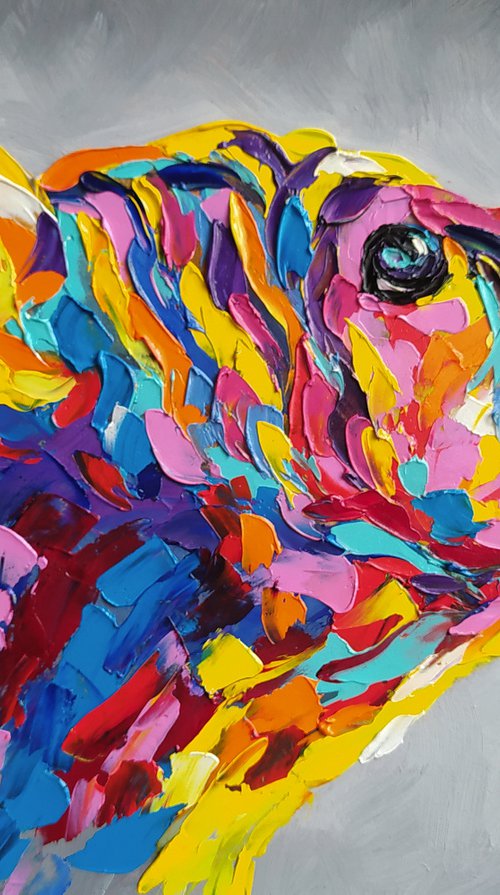 Bulldog - dog, animals, oil painting, French Bulldog oil painting, pet, pet oil painting, gift, animals art, bulldog by Anastasia Kozorez