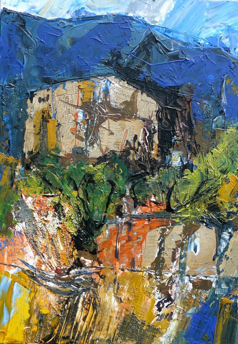 Painting , The Old Barns In Provence By Jacques Donneaud, 20 X 28, Artwork For Sale On Artfinder