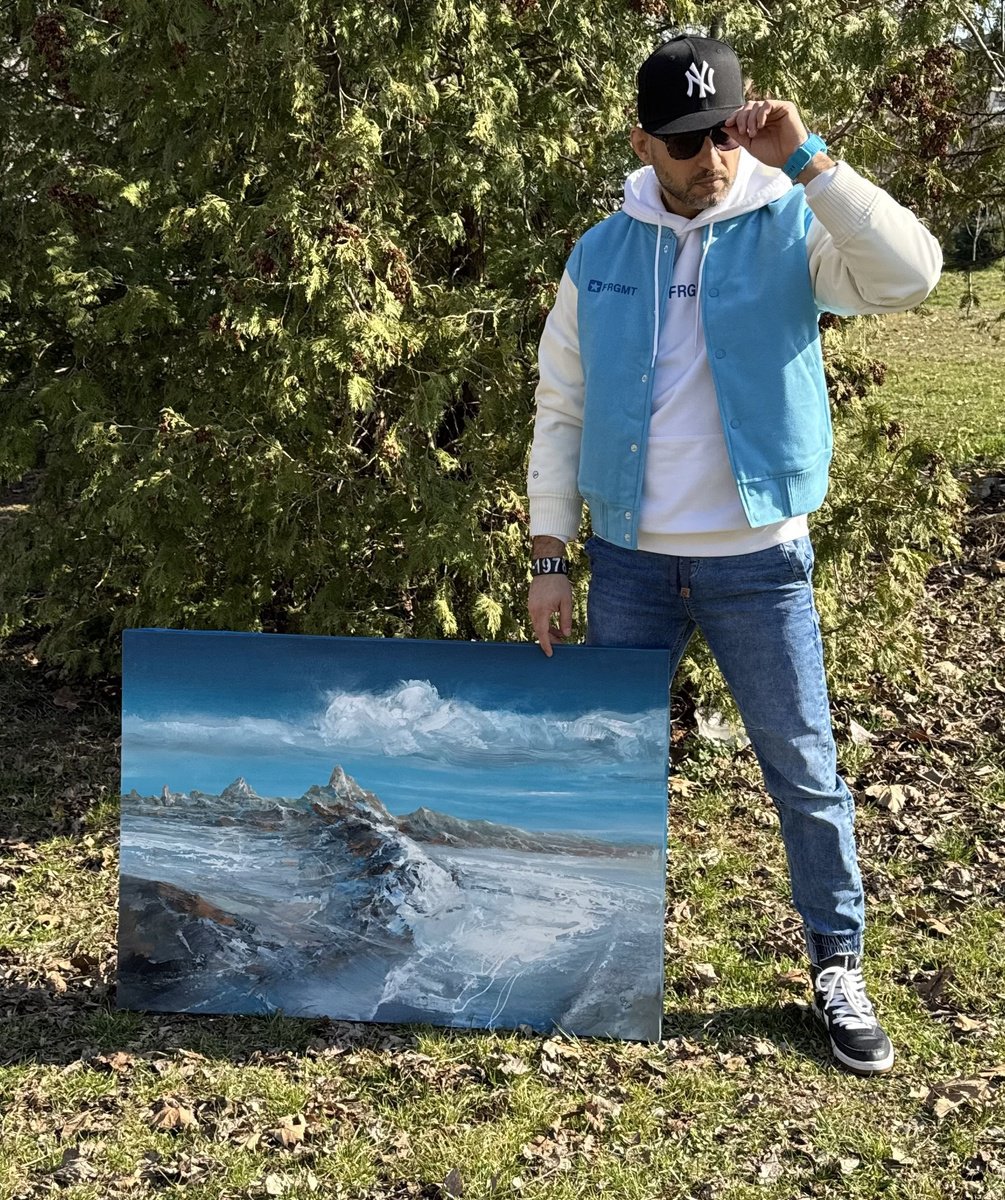 Abstract Landscape Oil Painting By Ivan Grozdanovski, 39 X 28, On The Path To Valhalla - 11, Original Artwork