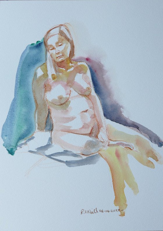 Seated female nude