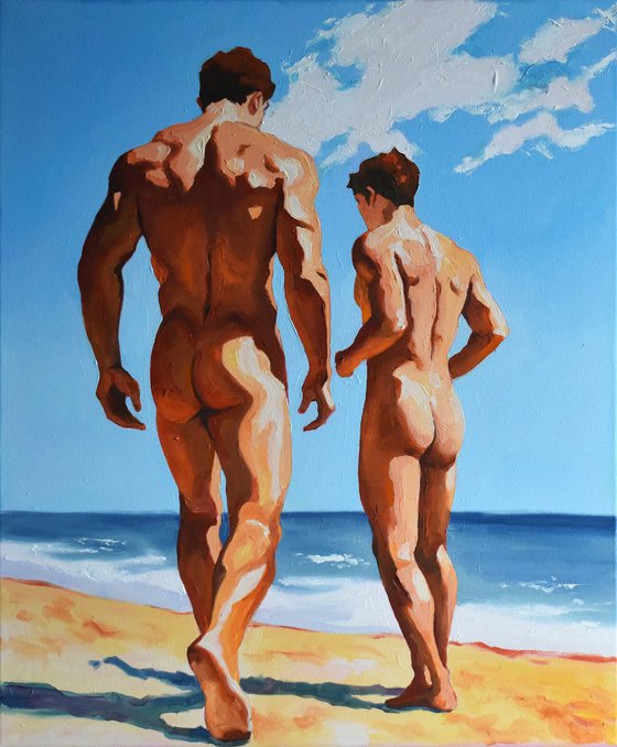 "Coastal Shadows" - Male figure