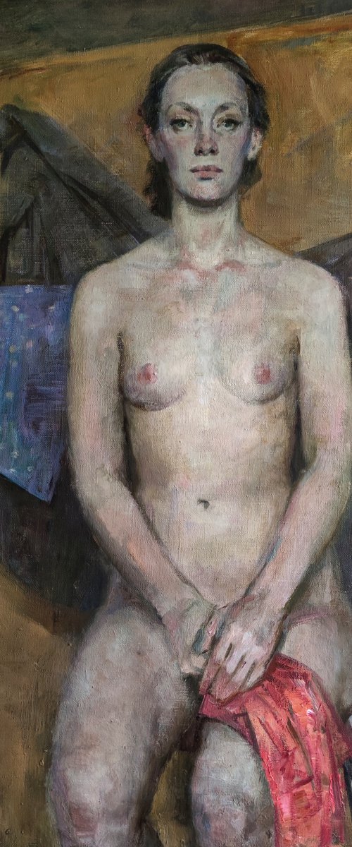 A sitting nude. by Maria Egorova