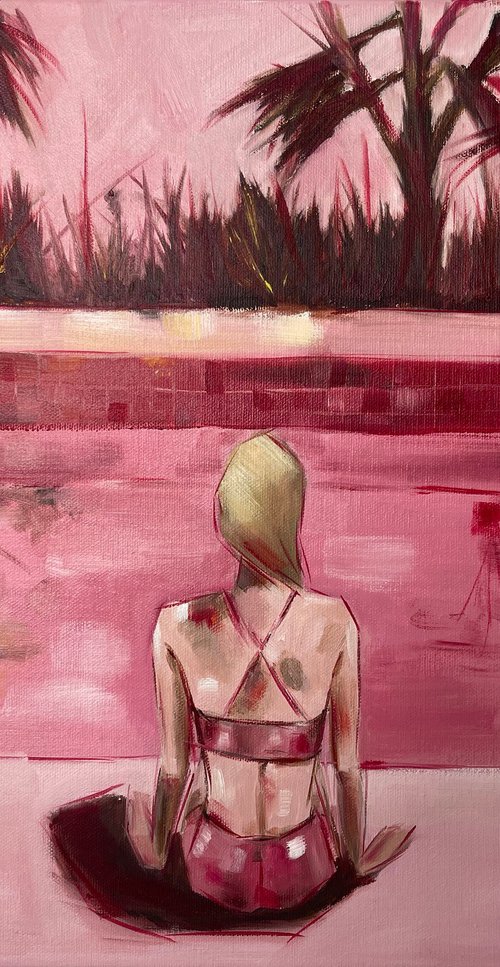 Pink pool by Anja Rudko