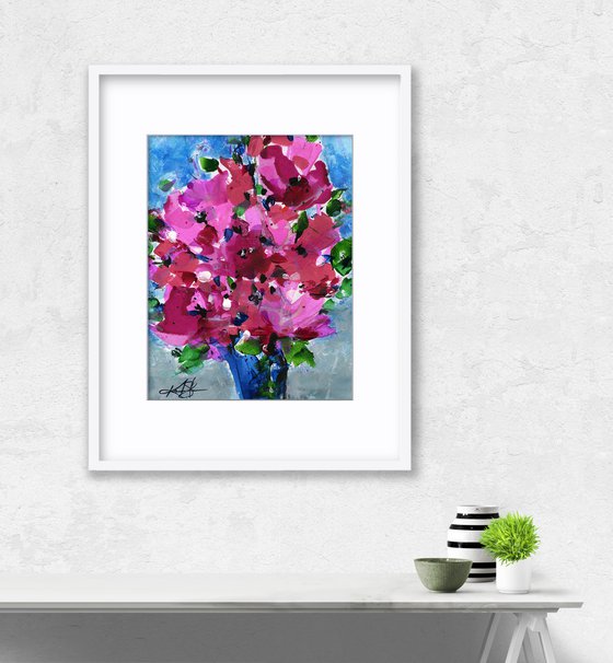 Blooms Of Joy 11 - Vase Of Flowers Painting by Kathy Morton Stanion