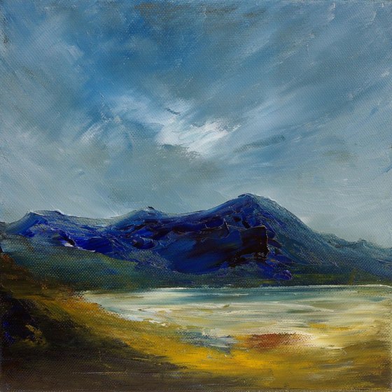 Loch Linnhe Bay, Scottish mountain landscape