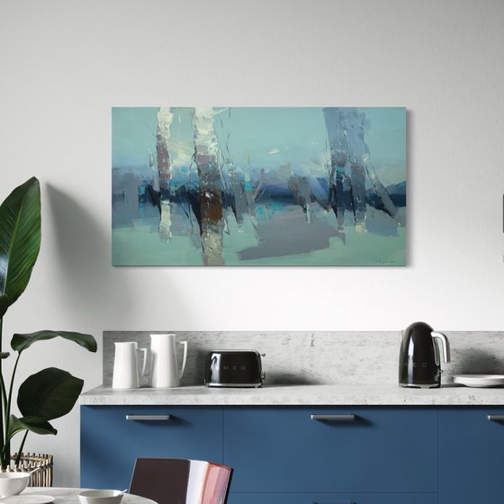 Birches in Moonlight