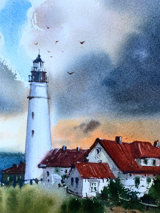 Lighthouse and Clouds #3