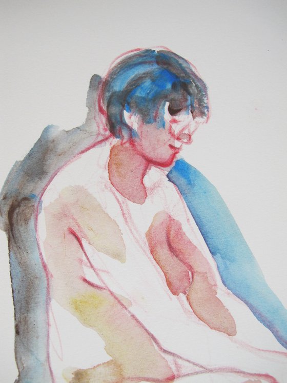 Seated female nude