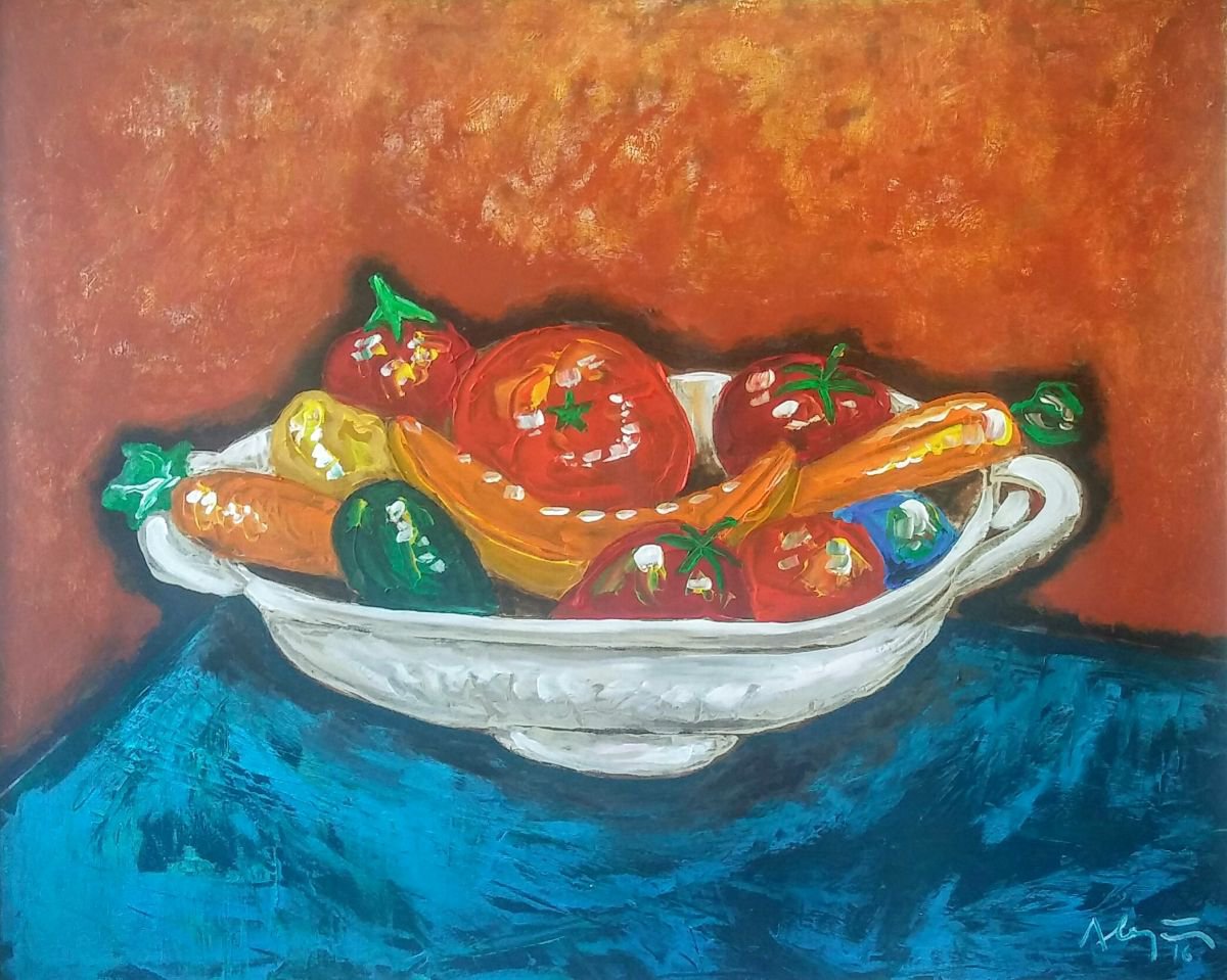 Fake Plastic Vegetables By Alejos, 39 X 32, Artwork For Sale On Artfinder