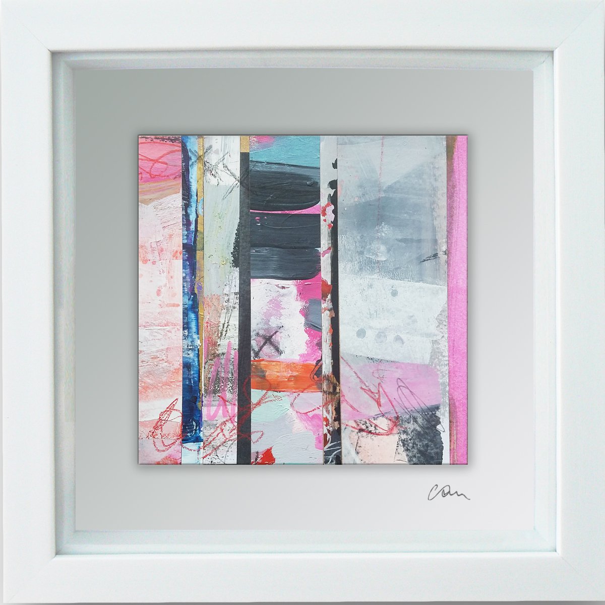 Mirage #3 - Framed ready to hang original abstract by Carolynne Coulson