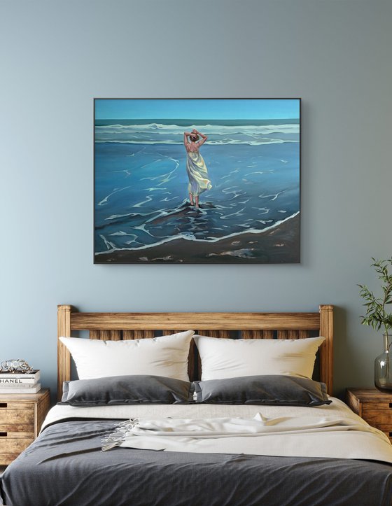 Ocean.Girl in sundress