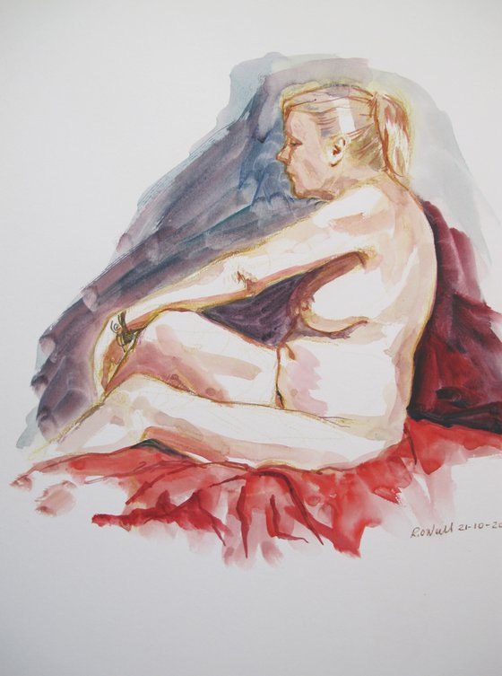 Seated female nude