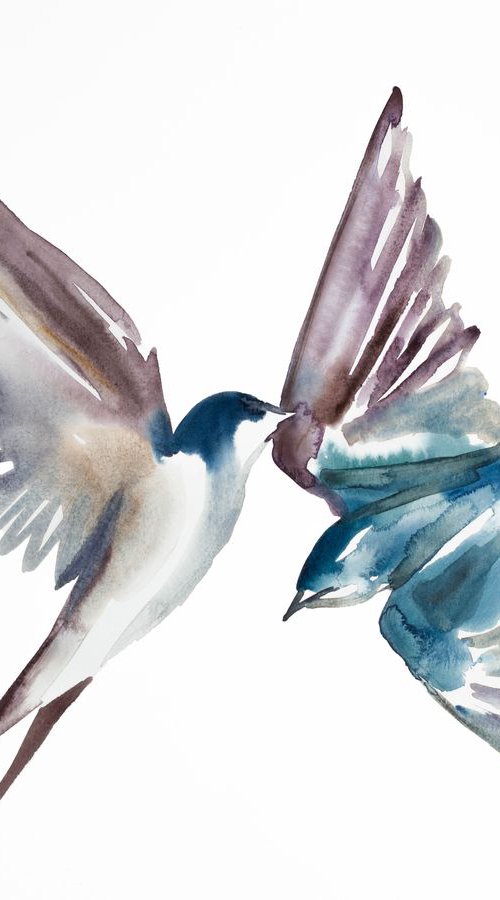 Swallows in Flight No. 17 by Elizabeth Becker