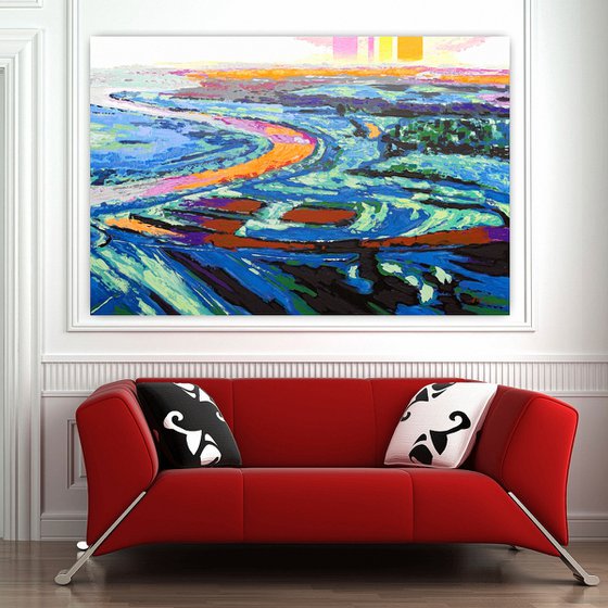 RIVER | ORIGINAL PAINTING ACRYLIC ON CANVAS