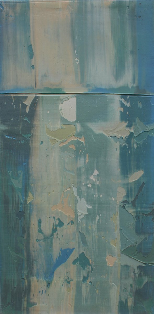 Organic Abstract Oil Painting By Athaang Art, 12 X 24, S-2, Original Artwork