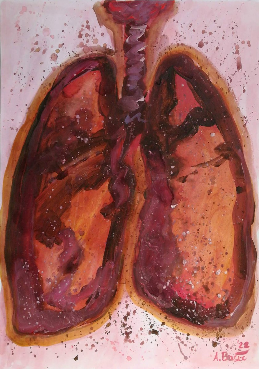 Expressive Still Life Painting By Aleksandar Basic, 12 X 17, Pink, Brown And White, Original Artwork