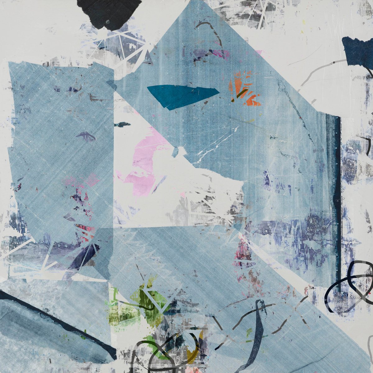 Abstract Limited Edition Print By The Most Active, 19 X 19", First Fall, Original Artwork