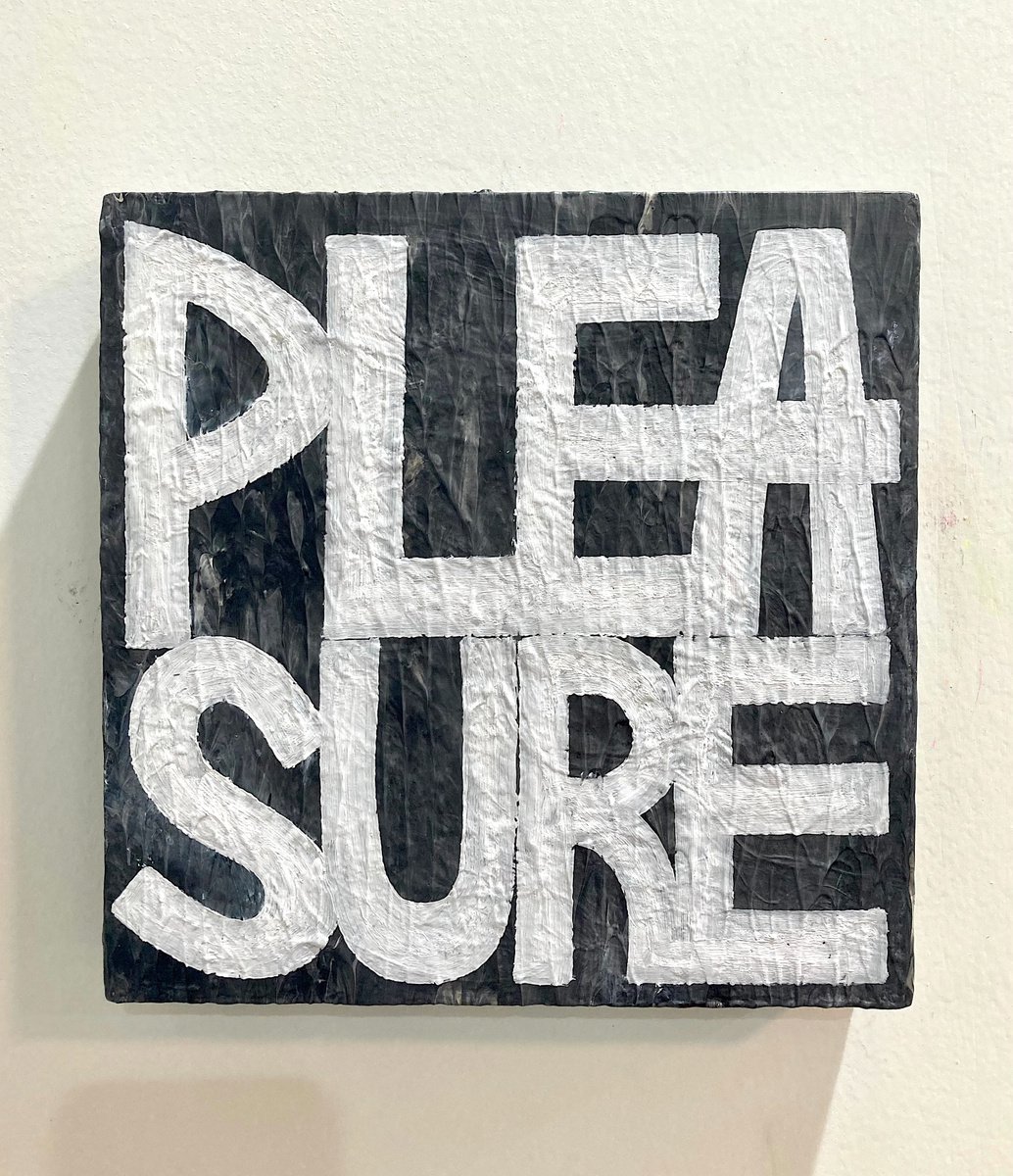 Typographic Abstract Painting By Daniel Goodman, 8 X 8, Iz All Myne, Original Artwork