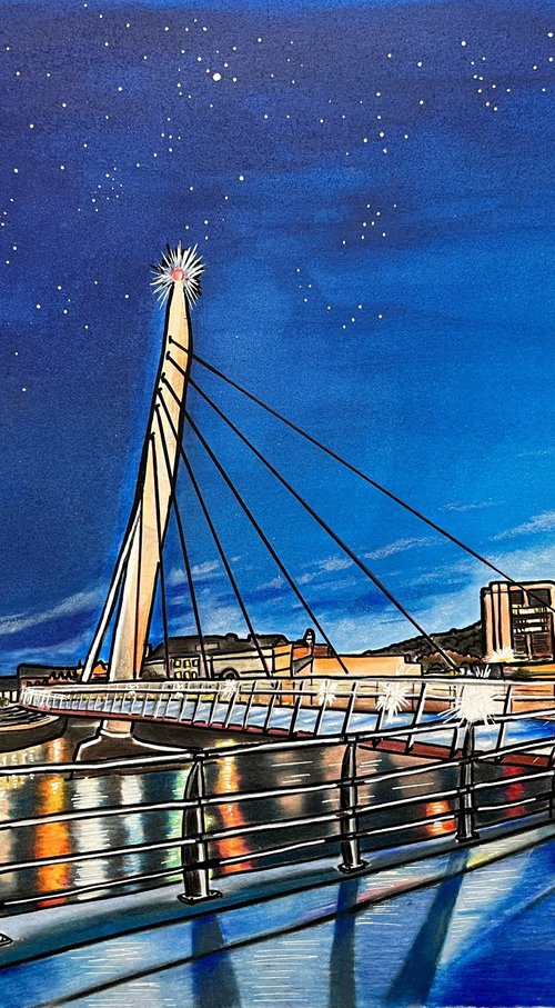 Swansea sail bridge by Karen Elaine  Evans