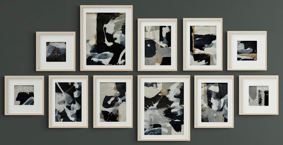 Abstract No. 8321 black & white  -set of 11