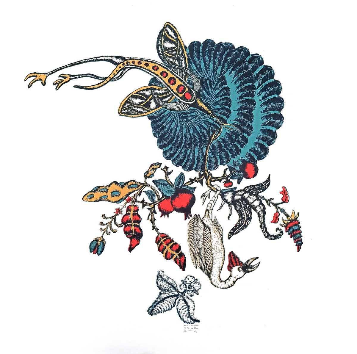 Illustrative Screenprint , Escape By Mine Okur, 28 X 28, Artwork For Sale On Artfinder