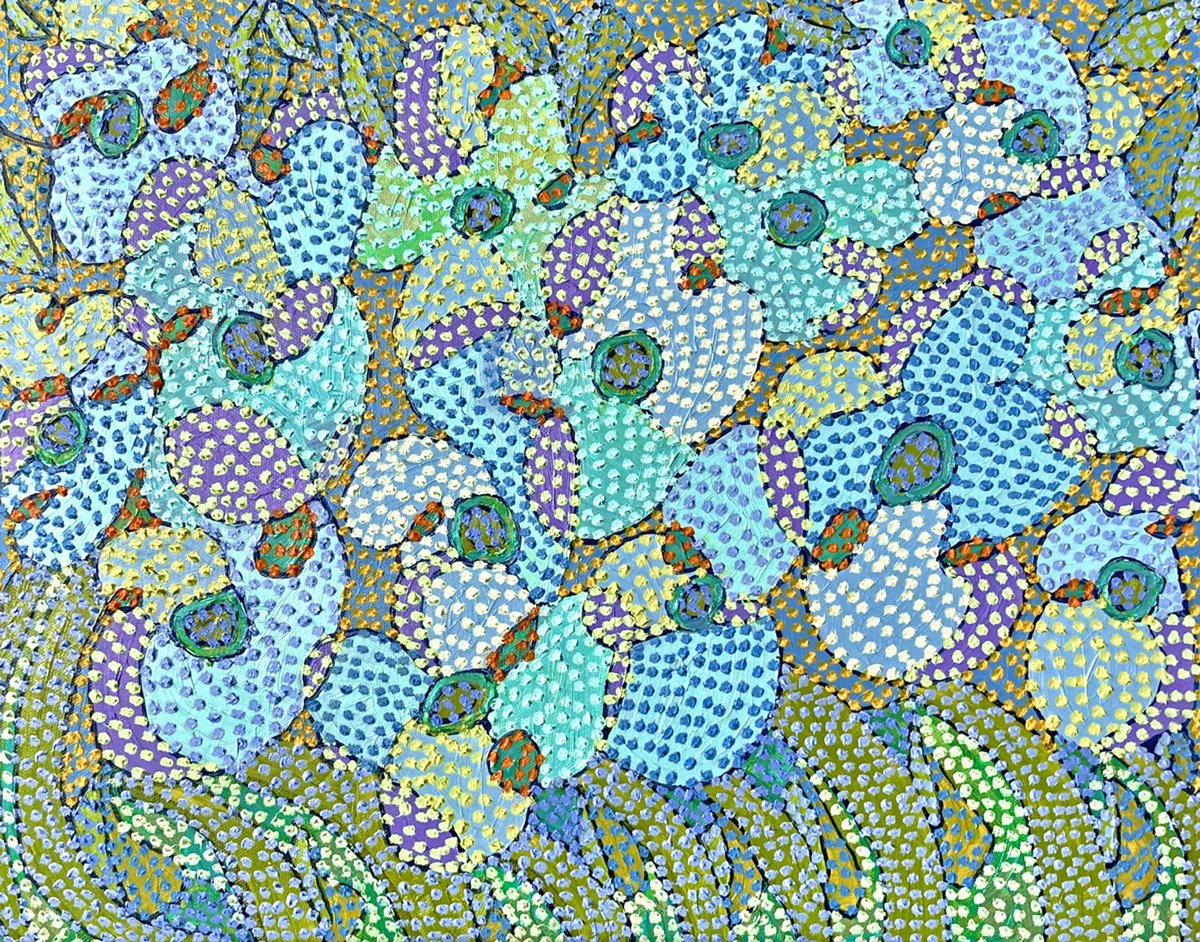 Expressive Botanical Oil Painting By Ann Parks Mccray, 20 X 16, Wallflowers, Original Artwork