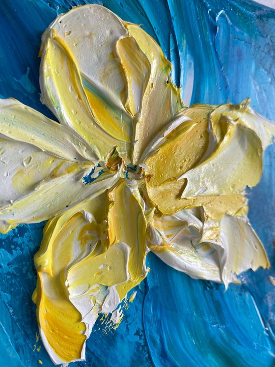 Impasto Frangipani Painting