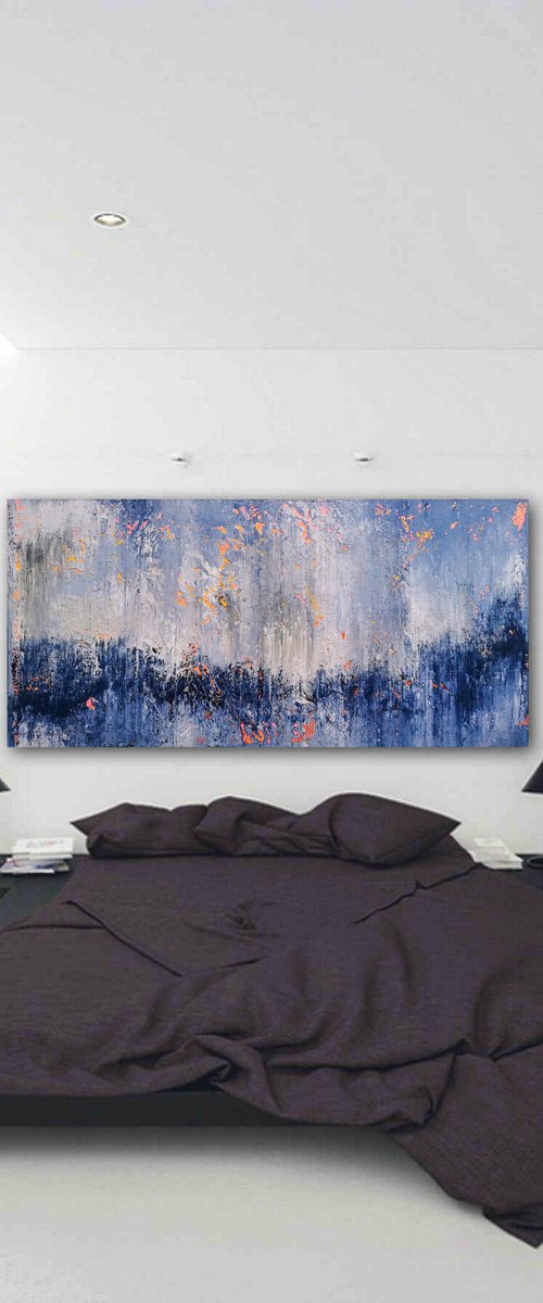 200x100cm. / abstract painting / Abstract 1175 by Alex Senchenko