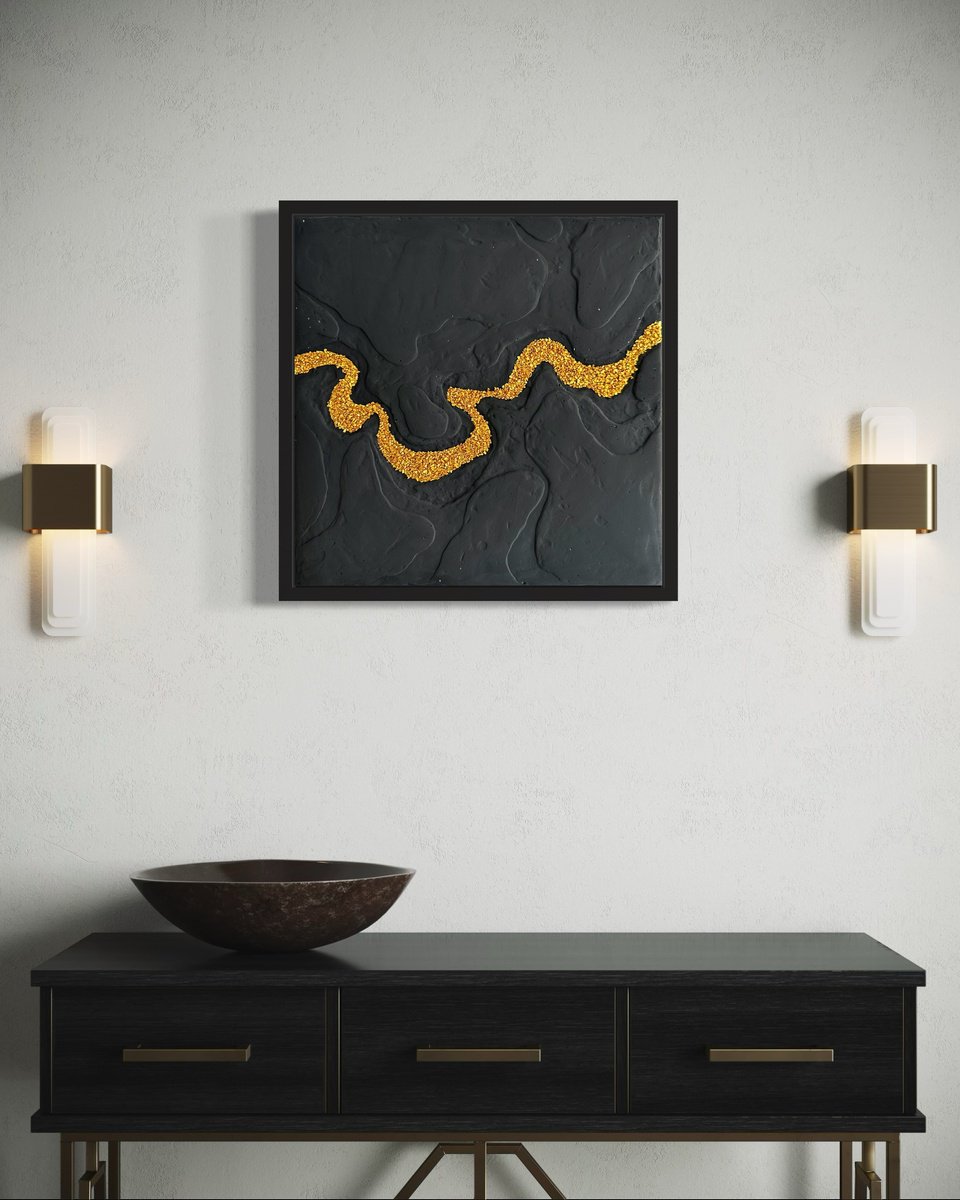 Abstract Painting By Alisa Fimen, 13 X 13, Ecliptis, Original Artwork