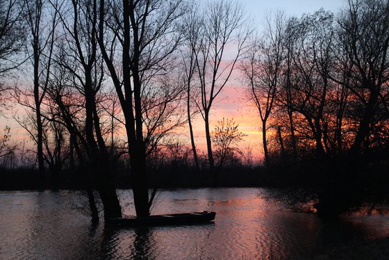 Sunset on the river