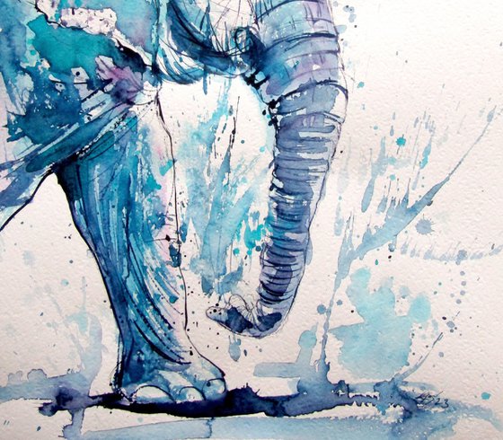 Elephant playing