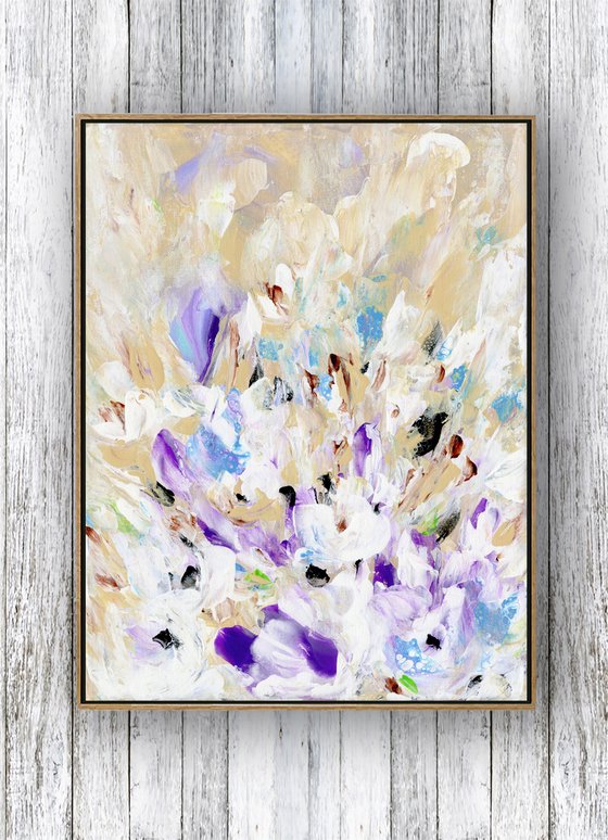Tranquility Blooms 20 - Floral Painting by Kathy Morton Stanion