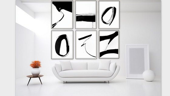 Abstract artwork. Set of 6.