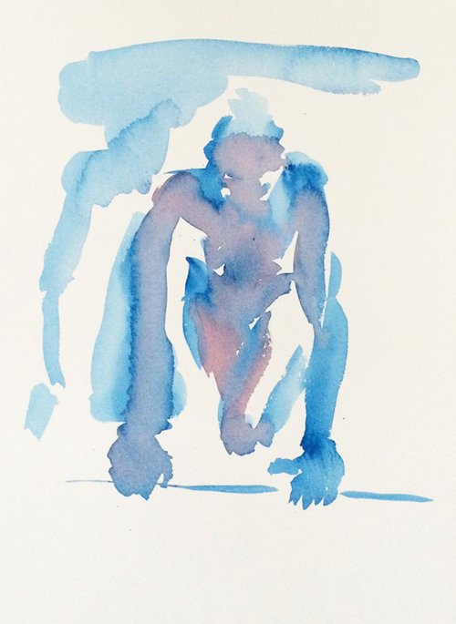 Get Set - female nude by Kathryn Sassall