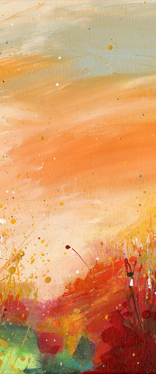 An Autumn Walk  -  Abstract Meadow Flower Painting  by Kathy Morton Stanion by Kathy Morton Stanion