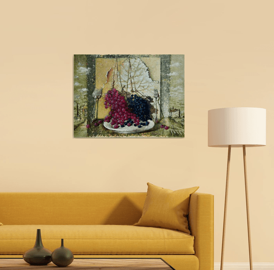 Pink grape Large fruit art