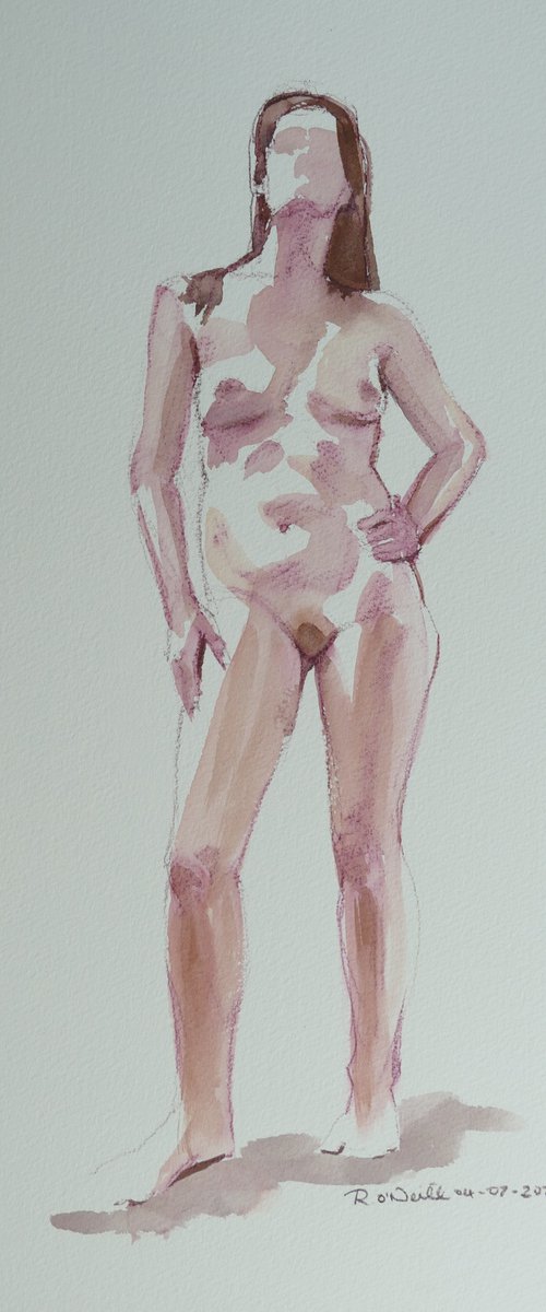 Standing female nude by Rory O’Neill