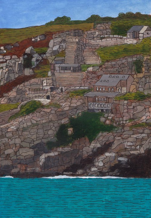 The Minack theatre from the sea by Tim Treagust