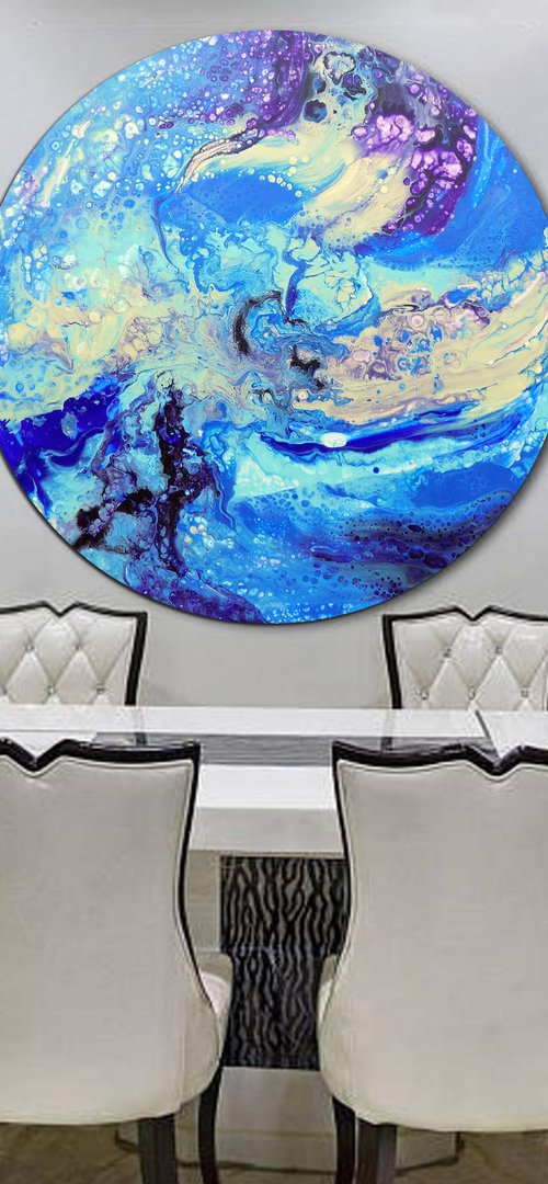 Round modern abstract art by Areti Ampi
