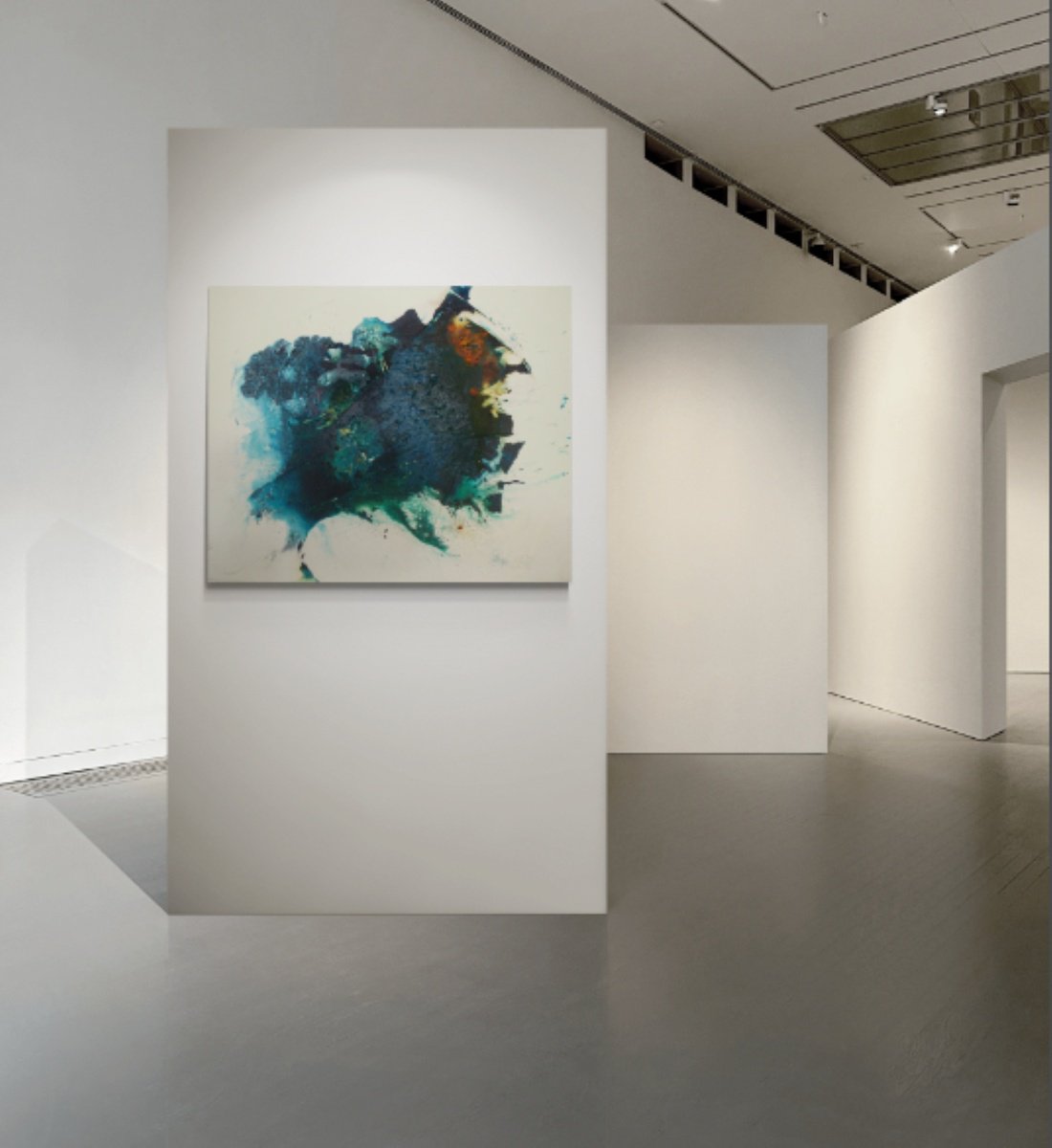 Abstract Landscape Acrylic Painting By Christa Haack, 39 X 31, Echo Of The Ocean, Original Artwork