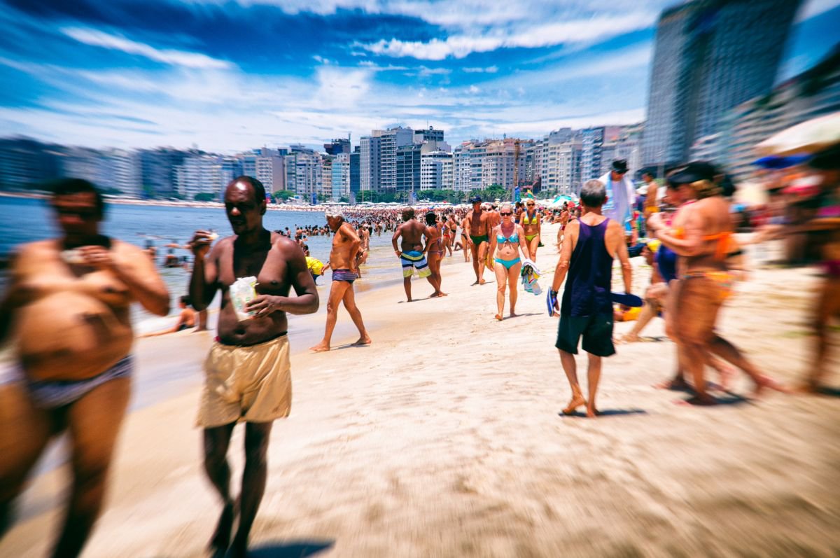 Impressionistic Photograph , Rio Beach Scene By Marc Ehrenbold, 40 X 30, Artwork For Sale On Artfinder