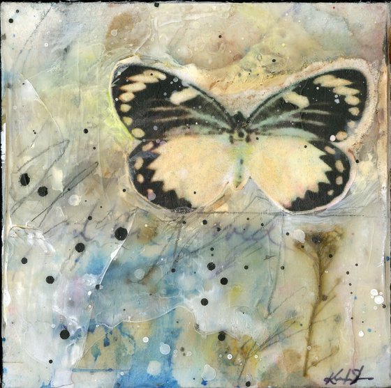 Butterfly Prayers 2 - Mixed media abstract art by Kathy Morton Stanion