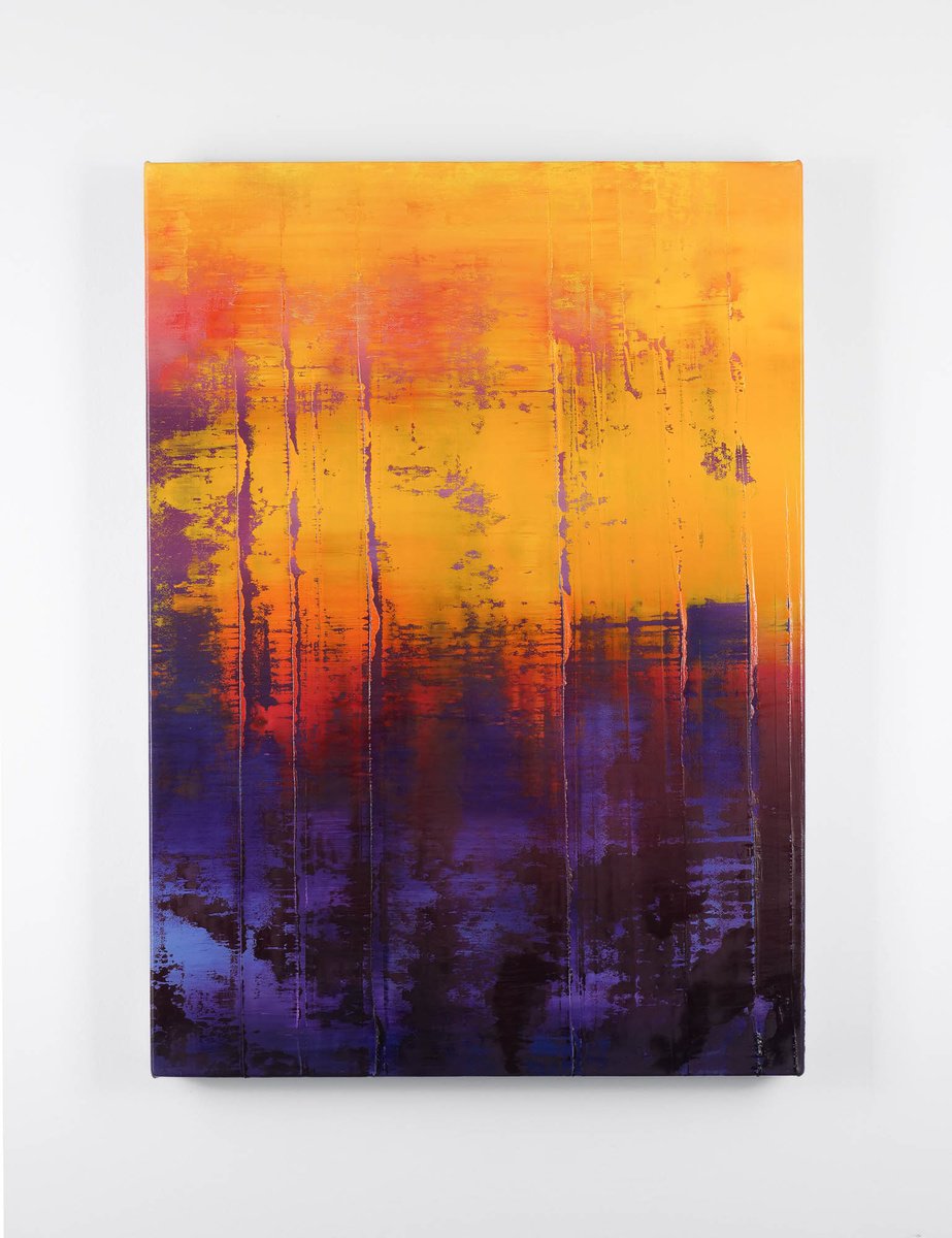 Organic Abstract Oil Painting By Vadim Shamanov, 18 X 25", Evening Before The Storm, Original Artwork