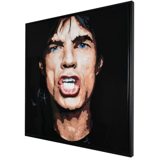 Mick Jagger framed painting