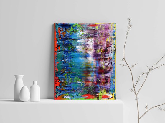 50x40 cm  Purple Blue Abstract Painting Original Oil Painting Canvas Art